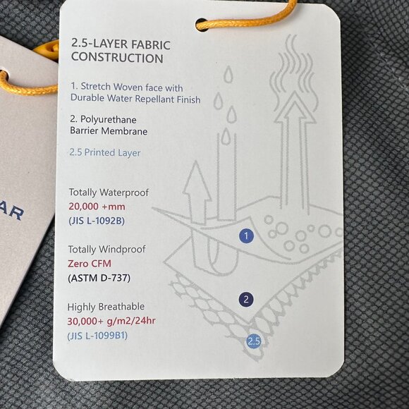 Peter Millar Men's Sport Shield Short Sleeve Golf Waterproof Rain Shell, XL Navy - Picture 10 of 16